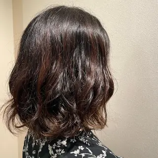 ミディアム パーマ 青田 明日海のヘアスタイル