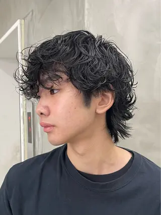 パーマ メンズ メンズカット パーマ[佐橋]のヘアスタイル