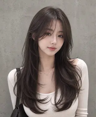 セミロング カラー ヘアアレンジ 🌫️大人韓国ヘア 🌫️naoyaのヘアスタイル
