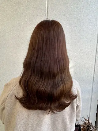 セミロング カラー ヘアアレンジ 《暖色/韓国hair 》🇰🇷桑原ユキネのヘアスタイル