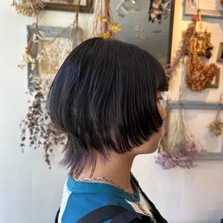 ショート カラー 💜推しインナー カラー/菊池柊真💜のヘアスタイル