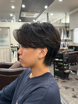 ミディアム パーマ メンズ 🌿ガクト 🌿店長のヘアスタイル