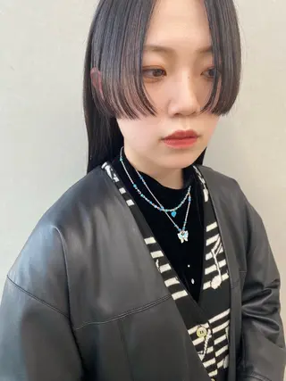 セミロング カラー -福岡博多筑紫口- 大津成美のヘアスタイル