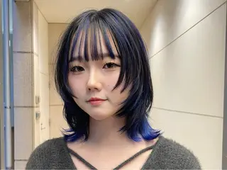 ミディアム フジヤ サイタのヘアスタイル
