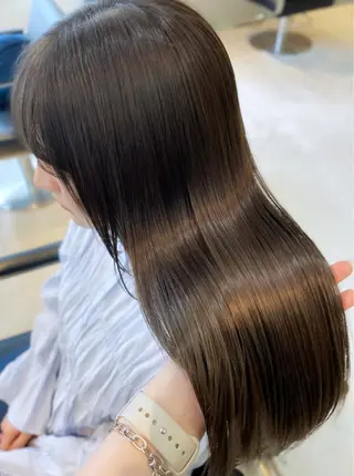 ロング カラー miyu♡̷̷ 韓国ヘア/顔まわりのヘアスタイル