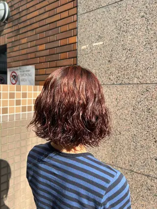 ショート カラー パーマ 橋爪 明日香のヘアスタイル