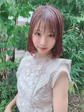 ミディアム カラー パーマ ヘアアレンジ 【公式】amble luxe池袋東口🩷のヘアスタイル