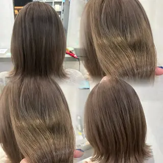 ミディアム カラー 透明感カラー/顔周り カット🌸サクラ🌸のヘアスタイル