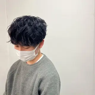 ショート パーマ メンズ uka スタイリスト 楠本紗己のヘアスタイル