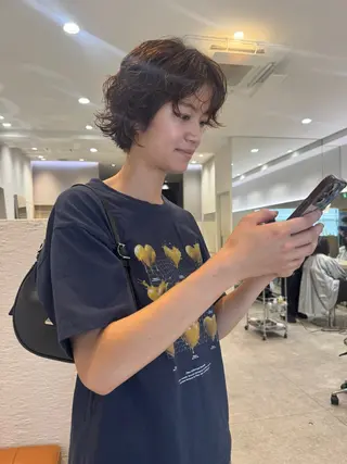 ショート パーマ ワタナベ ヒヨリのヘアスタイル