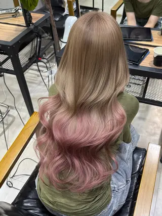 ロング カラー 韓国ヘア りんのヘアスタイル