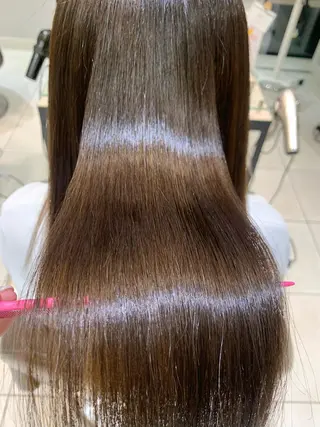 ミディアム カラー パーマ メンズ キッズ 酸熱トリートメント/ 髪質改善🌟玉井香奈のヘアスタイル