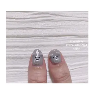 ミディアム ネイル 🐾enen style 🐾のネイルデザイン