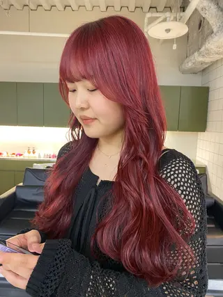 ロング カラー LUVISM新潟🎀 透明感カラー/ミユのヘアスタイル