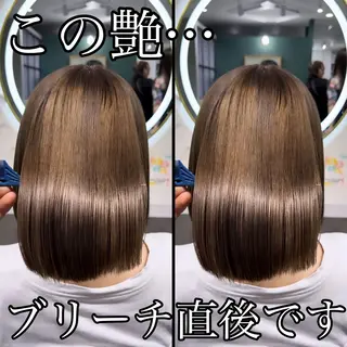ミディアム カラー 髪質改善・縮毛矯正 特化・ユウシンのヘアスタイル