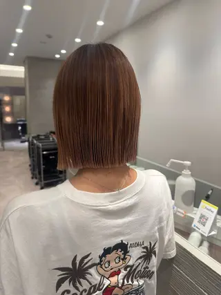 ショート NATSUNO ✮ボブ/縮毛矯正のヘアスタイル