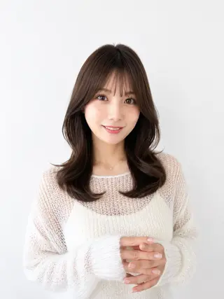 セミロング 顔周り/くびれヘア 韓国ヘア💕風間るなのヘアスタイル