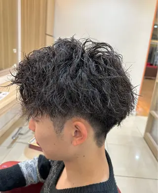 パーマ メンズ ナチュラルヘア 神田一瑳のヘアスタイル