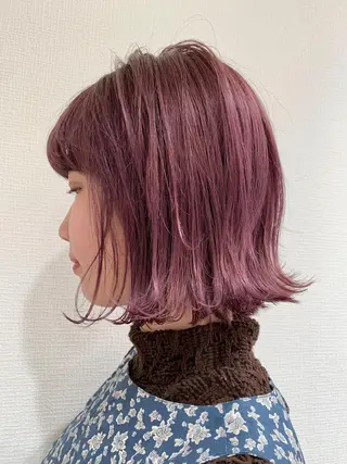 ミディアム カラー 透明感カラー✂︎ /縮毛矯正/YUKAのヘアスタイル