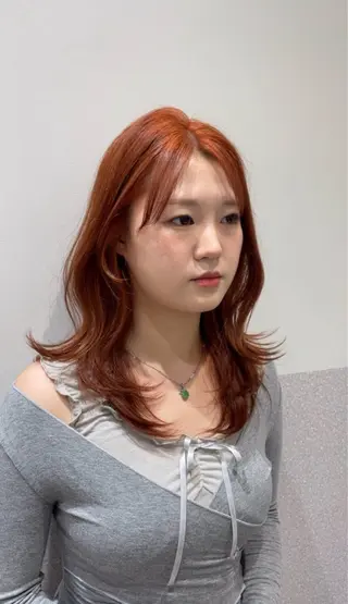 セミロング ❤︎︎韓国ヘア❤︎︎ 𝑺𝒉𝒊𝒉𝒐のヘアスタイル