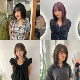 セミロング カラー ベージュ⟡˖レイヤー ˖ ࣪⊹あずきのヘアスタイル