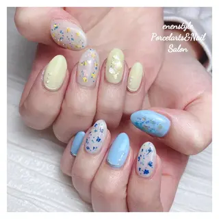 ミディアム ネイル 🐾enen style 🐾のネイルデザイン