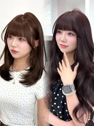 ミディアム ミディアムレイヤー shion🤍のヘアスタイル
