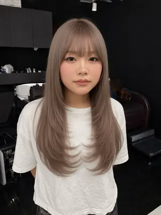 セミロング NAMI/似合わせ/ ハイトーン/レイヤーのヘアスタイル