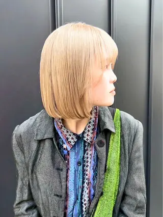 ミディアム カラー 川原 瑠奈のヘアスタイル