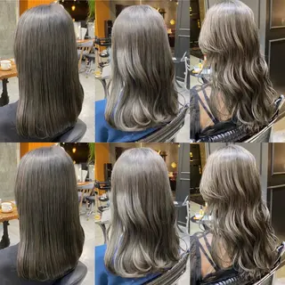 セミロング カラー 透明感カラー🌿 グレージュ🐺陽介のヘアスタイル