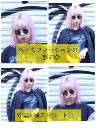ミディアム カラー ヨシダ トオルのヘアスタイル