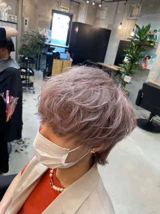 ミディアム カラー メンズ メンズ縮毛矯正 細谷碧海のヘアスタイル