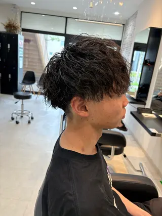 ショート パーマ メンズ 美容室シャルム⭐️ 清水 勇希🩷のヘアスタイル