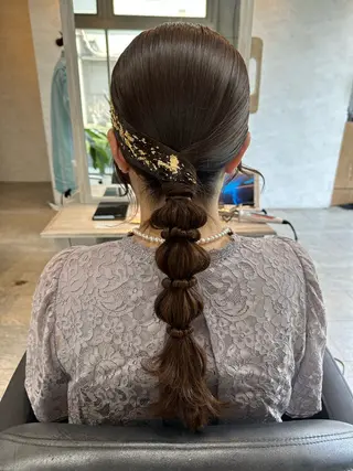 ロング ヘアアレンジ はやしほのか| マンツーマン美容師のヘアスタイル