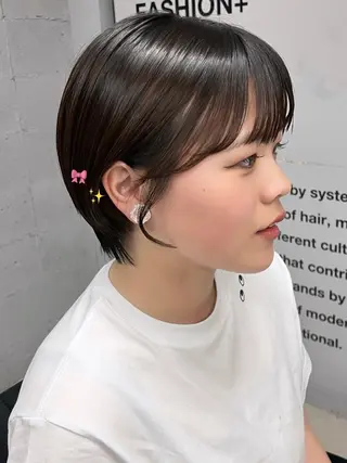 ショート 盛れる透けカラー🎀 似合わせ/uiのヘアスタイル