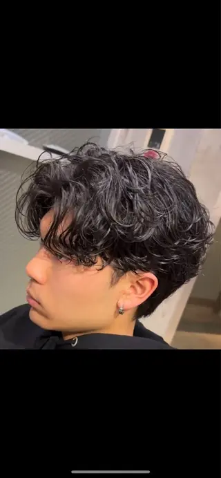 ミディアム パーマ ヘアアレンジ メンズ fifth 石川 凪のヘアスタイル