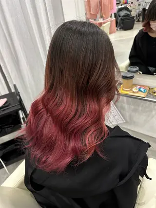 セミロング カラー さあや 【透け感/艶感】のヘアスタイル