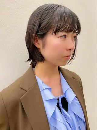 ショート カラー 似合わせレイヤー/ ケアパーマ/高倉のヘアスタイル