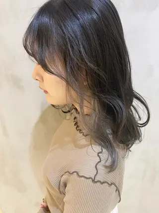 セミロング カラー ヘアアレンジ ネイル マツエク・マツパ 夜23時まで予約🉑 reverieあきらのヘアスタイル