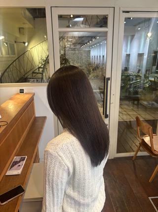 ロング カラー くいた あやなのヘアスタイル