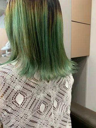 ミディアム カラー ボブパーマコテ巻き風 パーマNo1深江秀平のヘアスタイル