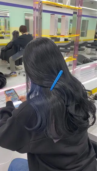 ロング 縮毛/ダブルカラー 🦋ベージュヘア🦋のヘアスタイル