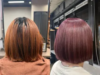 カラー ルシ🎨/ハイトーン 個性派/グレージュのヘアスタイル