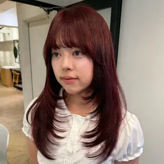 ロング カラー 🍇ぶどうカラー🍇 akariのヘアスタイル