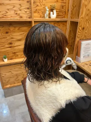 ミディアム パーマ adorable 小林未由のヘアスタイル