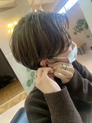 ショート カラー パーマ ショートカット/ボブ 水田のヘアスタイル