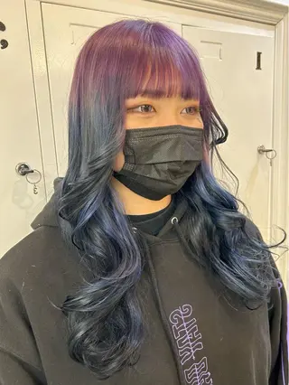 ロング カラー ヘアアレンジ 🎀暖色カラー🎀 ♡yurika♡のヘアスタイル