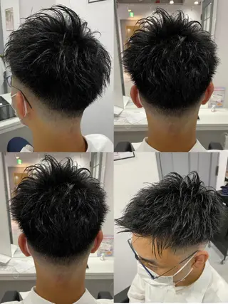 ショート カラー パーマ ヘアアレンジ メンズ 🔥メンズパーマ 特化 渡辺一翔のヘアスタイル