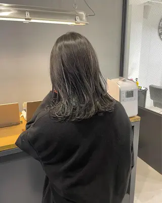 ミディアム カラー 暖色カラー🍊 ボブ🌿顔周りcutのヘアスタイル