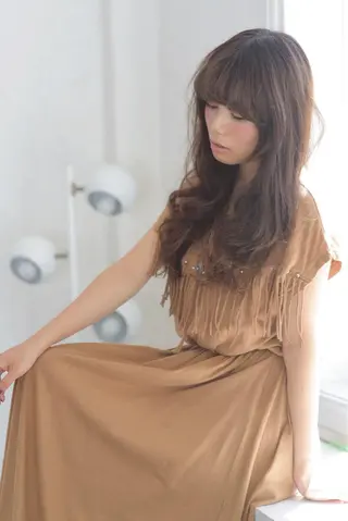 ロング パーマ 鈴木 悠のヘアスタイル